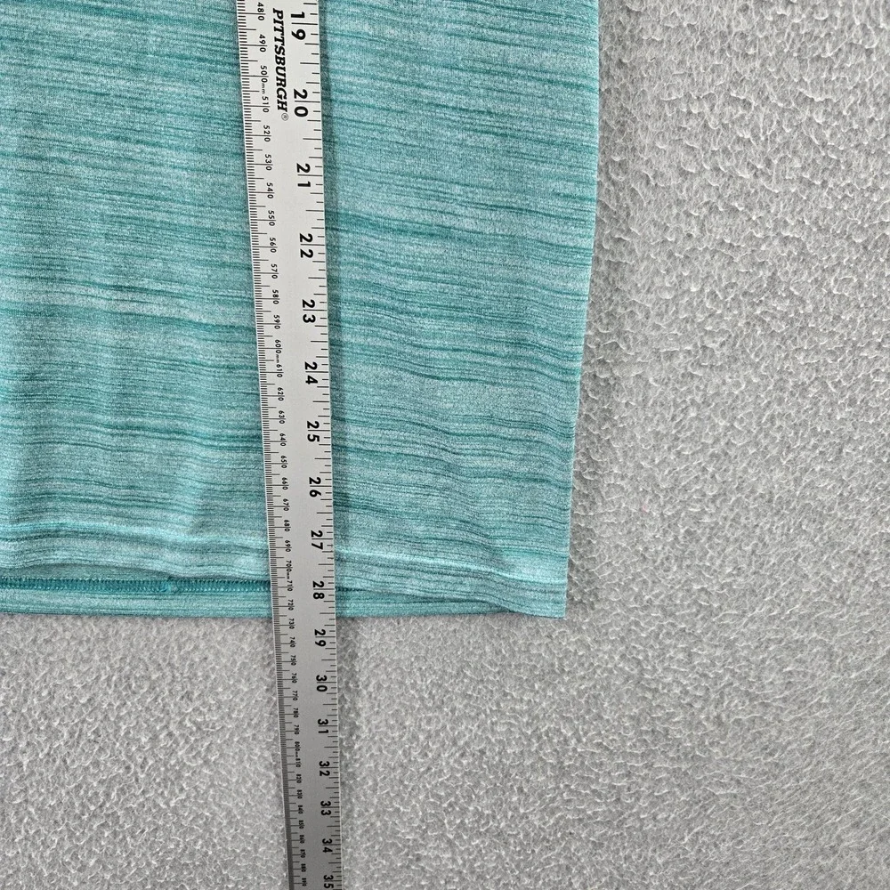 Adidas Men Shirt XL Teal Striped Ultimate Tee Activewear Raglan Short Sleeve